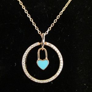 Necklace Rose Gold Tone Silver 925